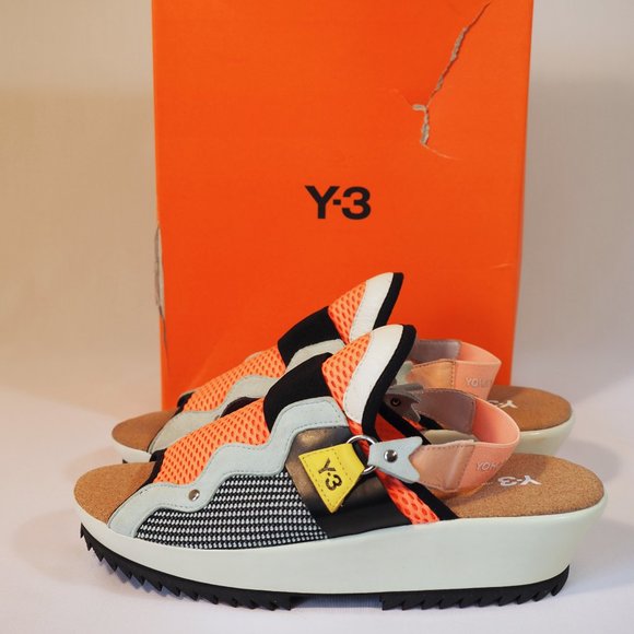 New with Defects - Yohji Yamamoto x Adidas Y-3 Orange Malye Sandals - Size 8.5 B - Picture 9 of 13